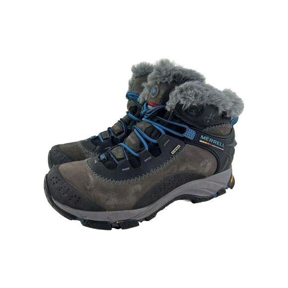 Merrell Thermo Arc 6 Beluga Boot Women US 8 Gray Suede Waterproof 200G Hiking - Picture 1 of 10